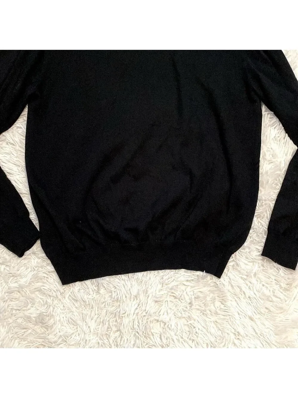 Kangol vintage Y2K black knit collared bowler sweater